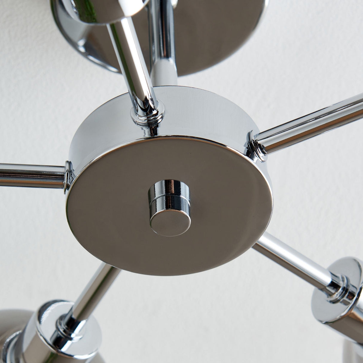 Pagazzi Hayden 5 Light Silver & Smoked Glass Semi Flush Ceiling Light