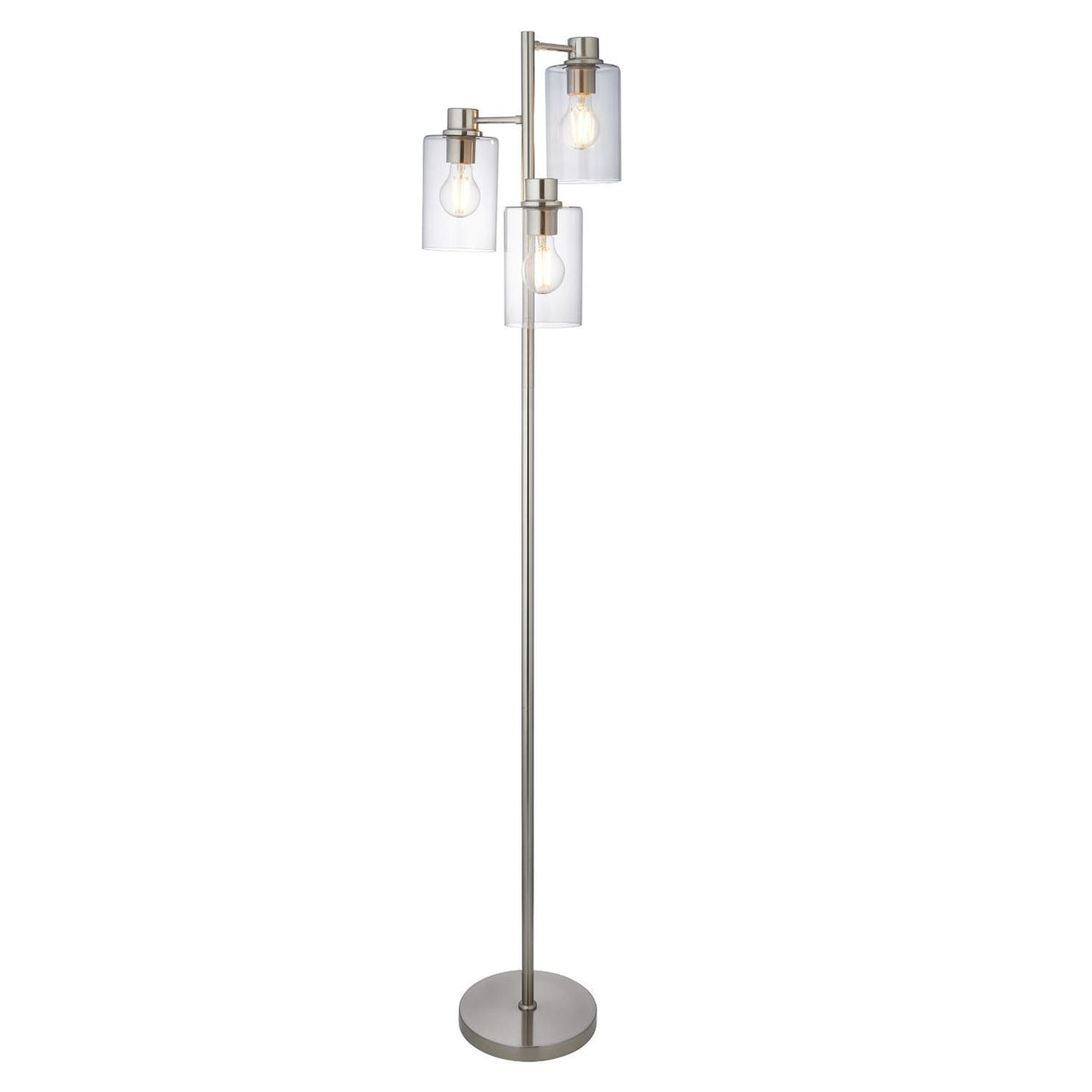 Pagazzi Kingsholm 3 Light Satin Nickel Floor Lamp
