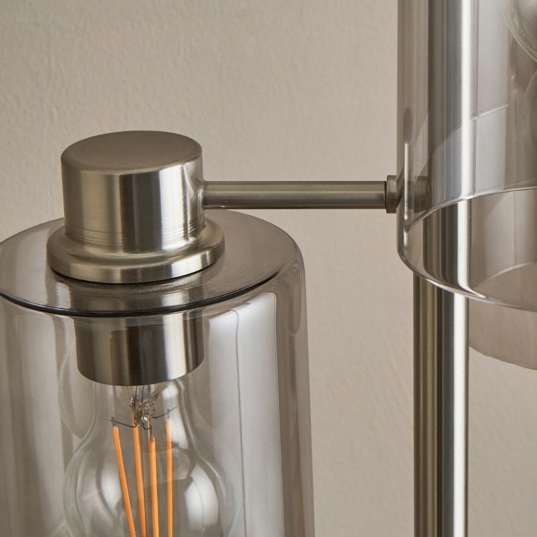 Pagazzi Kingsholm 3 Light Satin Nickel Floor Lamp