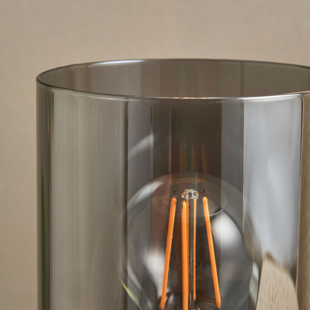 Pagazzi Kingsholm Satin Nickel Glass Touch Table Lamp