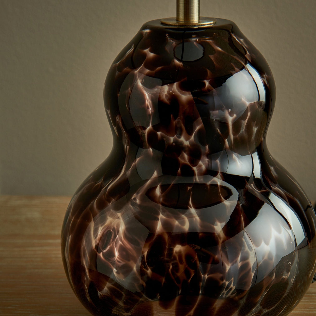 Pagazzi Maura Brown Tortoise Glass Table Lamp