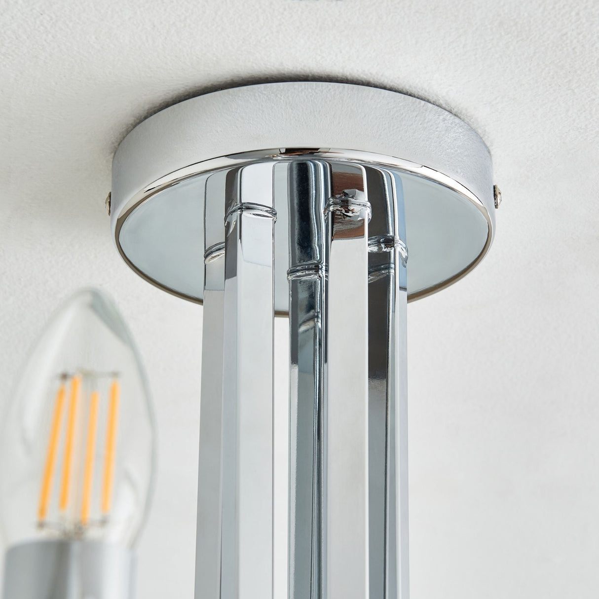 Pagazzi Morden 5 Light Polished Chrome Semi Flush Ceiling Light