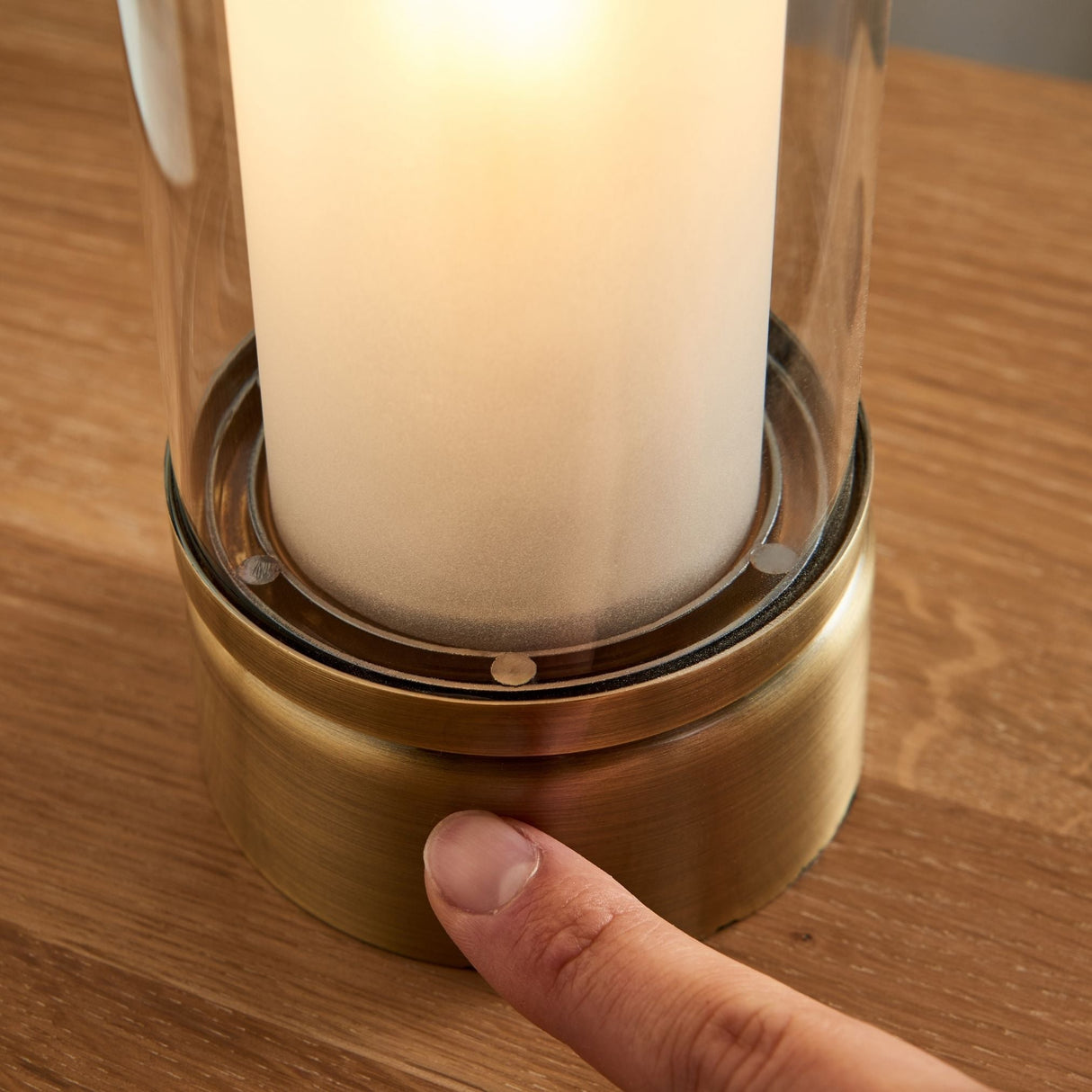 Pagazzi Chepstow Antique Brass Glass Touch Table Lamp