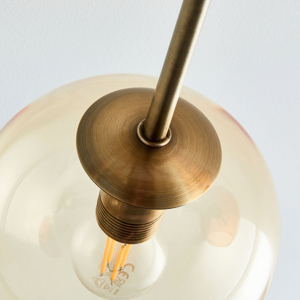 Pagazzi Branco 5 Light Antique Brass Semi Flush Ceiling Light