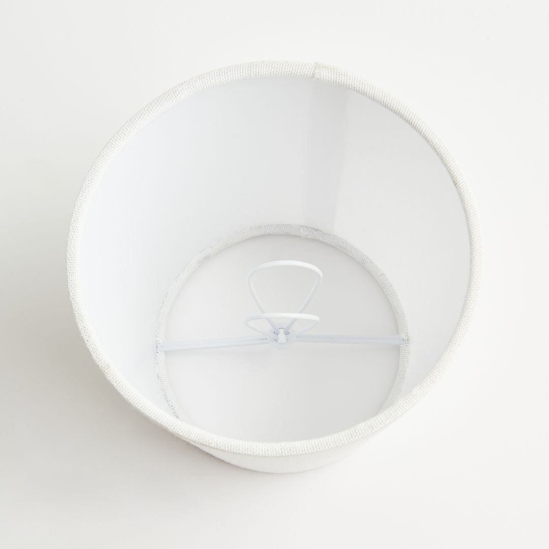 Pagazzi White Linen Clip-On Lampshade