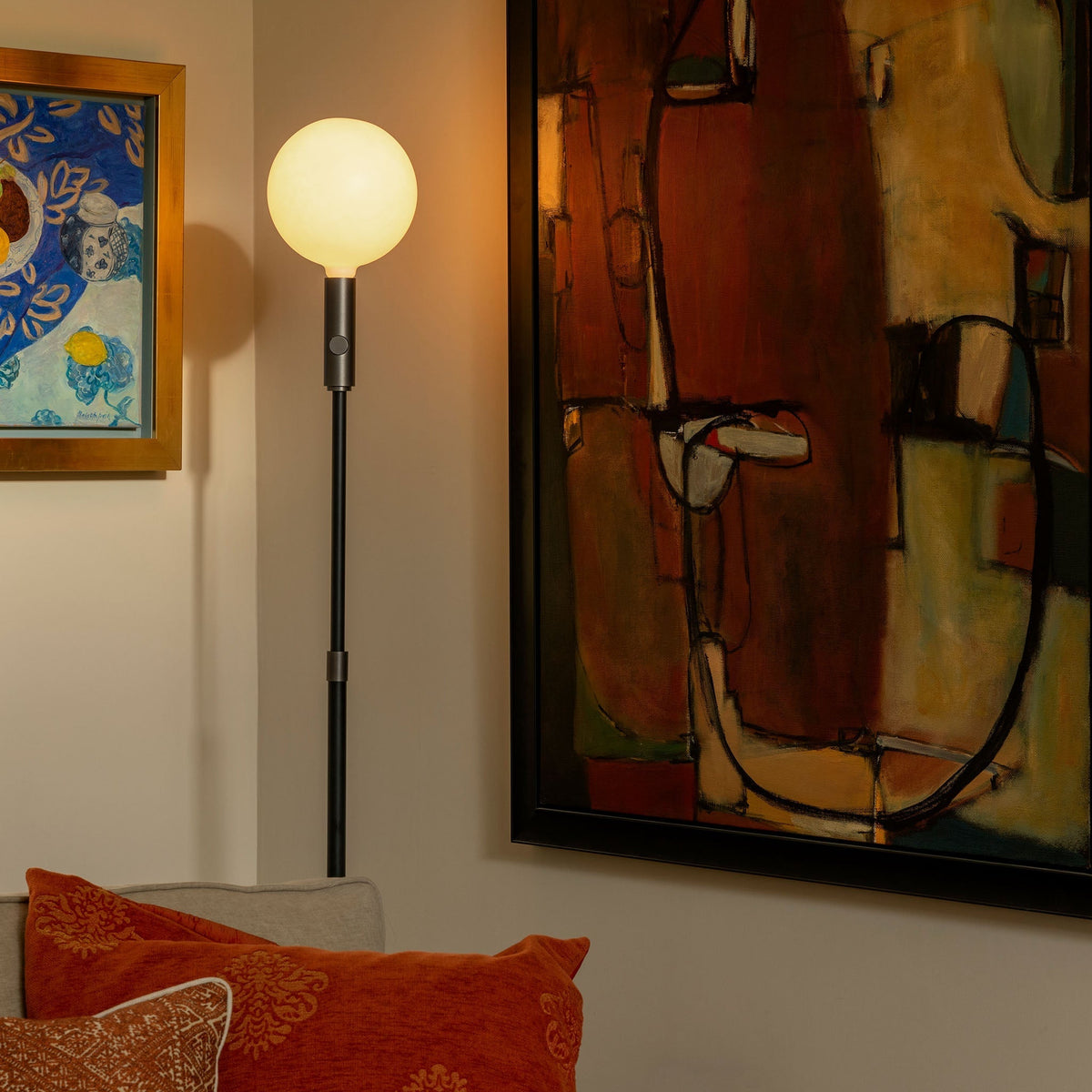 Tala Poise Adjustable Floor Lamp in Graphite with Sphere V
