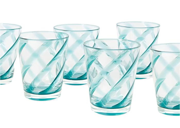 Casa by Josephine Jenno Translucent Turquoise Acrylic Tumblers - Set of 6