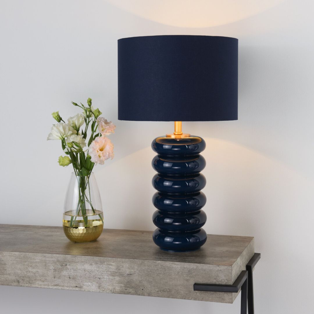 Pagazzi Portia Blue Glass Table Lamp