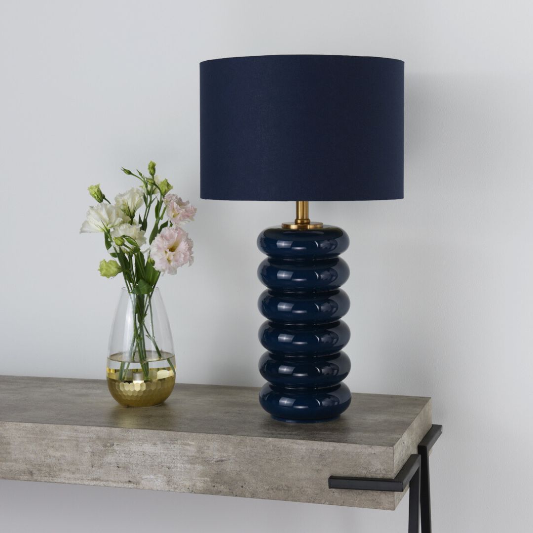 Pagazzi Portia Blue Glass Table Lamp