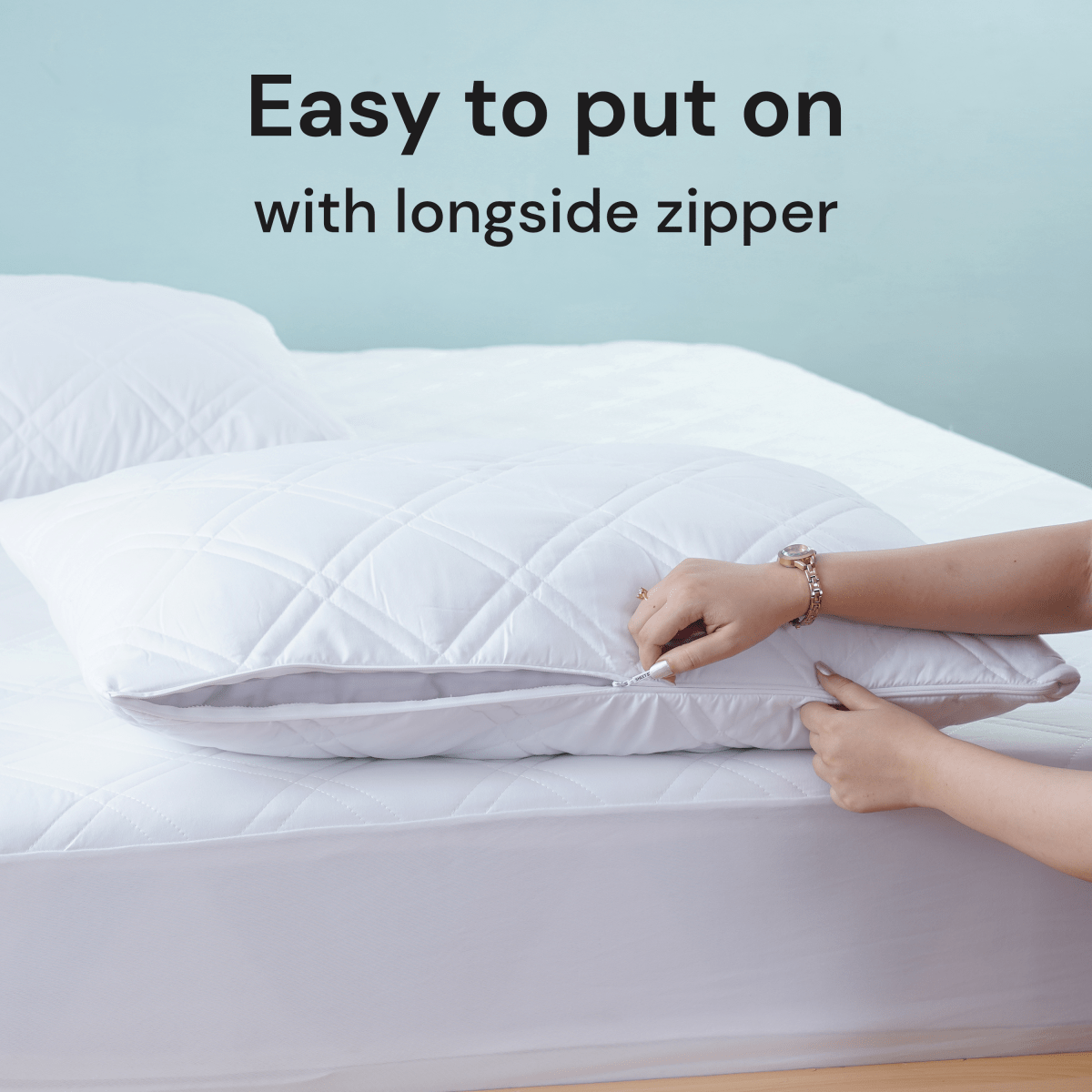 SHEET STORY Quilted Pillow Protectors