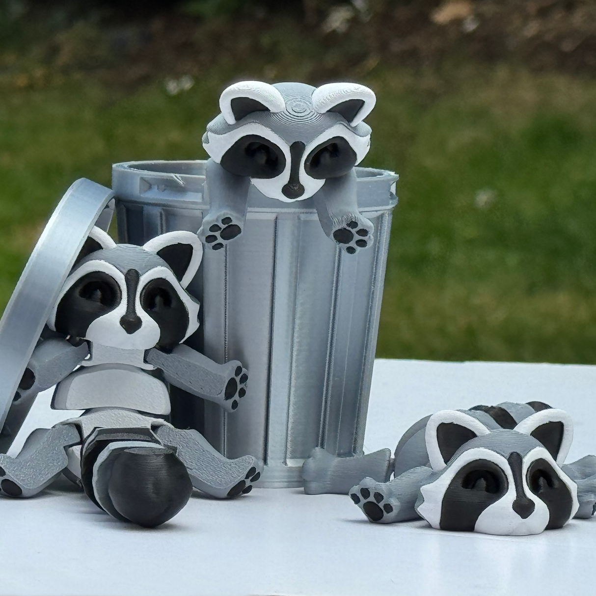 Filamora Studios 3D Printed Raccoon Desk Toy