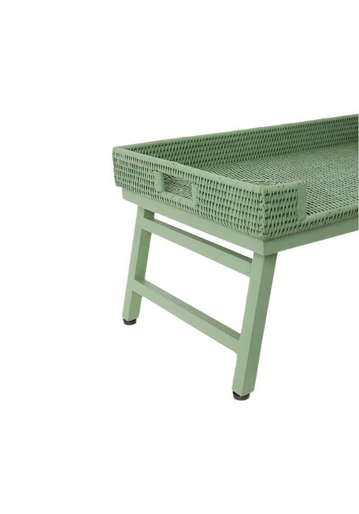 Casa by Josephine Jenno Rattan Breakfast Tray - Green