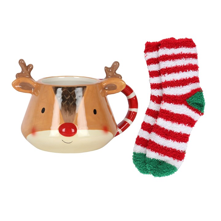 Blush & Bale Christmas Sock and Mug Gift Set - H10.5cm x W15.5cm x D12cm