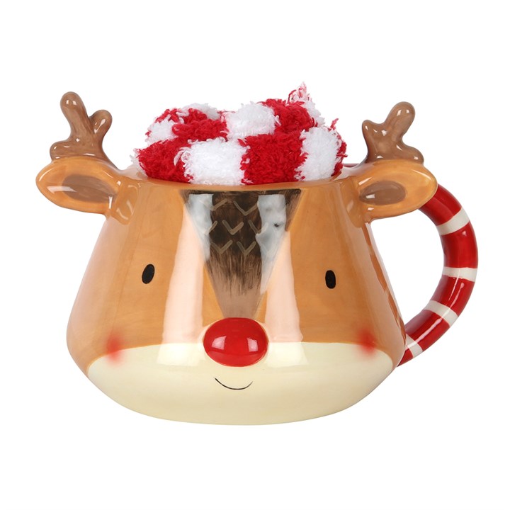 Blush & Bale Christmas Sock and Mug Gift Set - H10.5cm x W15.5cm x D12cm