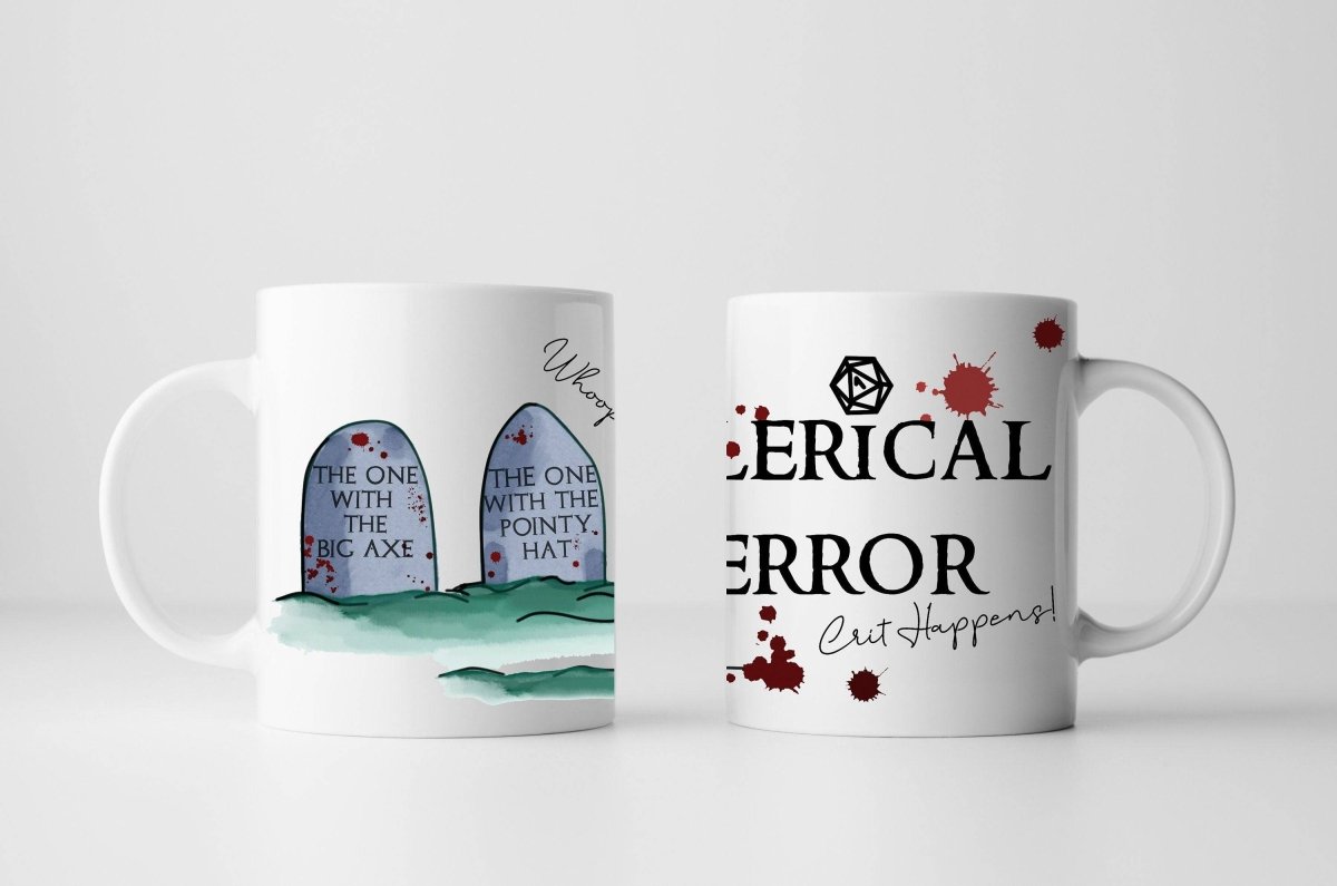 Clerical Error Pun Cleric DND Mug by Resplendent Aurora