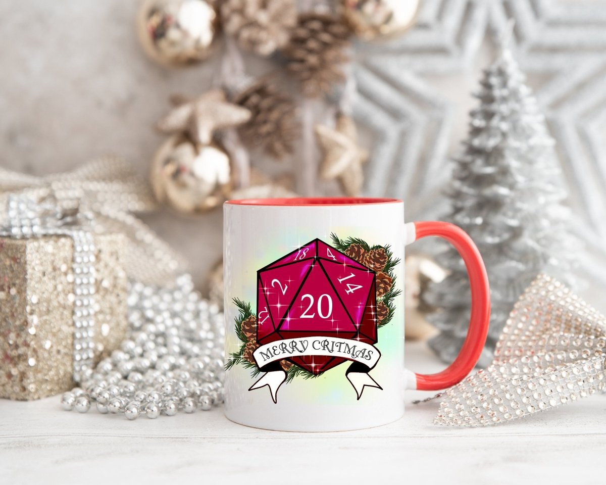 Merry Critmas Christmas DND Mug by Resplendent Aurora