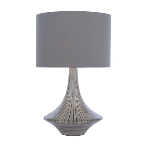 Pagazzi Ribbed Grey Table Lamp