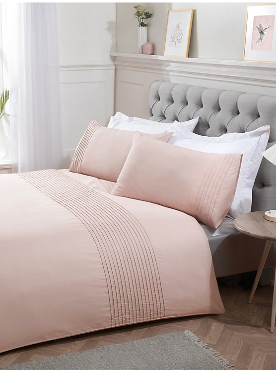 Blush & Bale Pintuck Blush Duvet Set