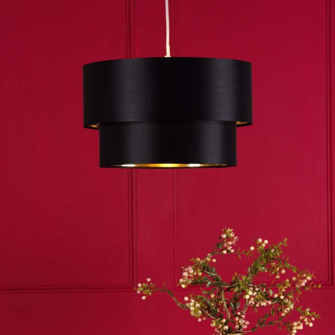 Pagazzi Rute Black & Gold Pendant Shade