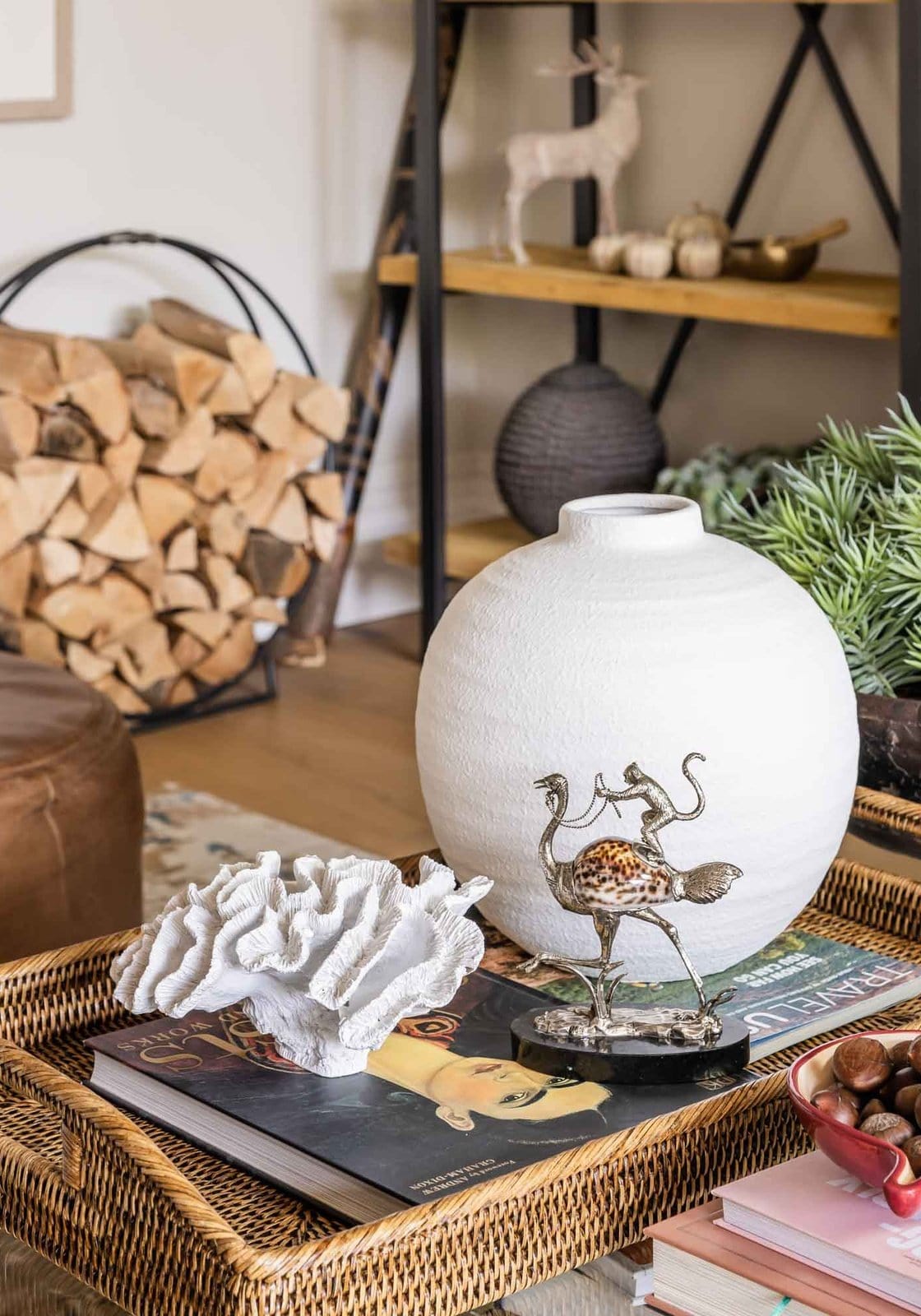 Casa by Josephine Jenno Saharan Dreams Monkey Ostrich Sculpture