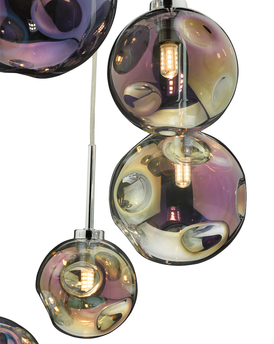 Pagazzi Salga Iridescent Glass Ceiling Pendant