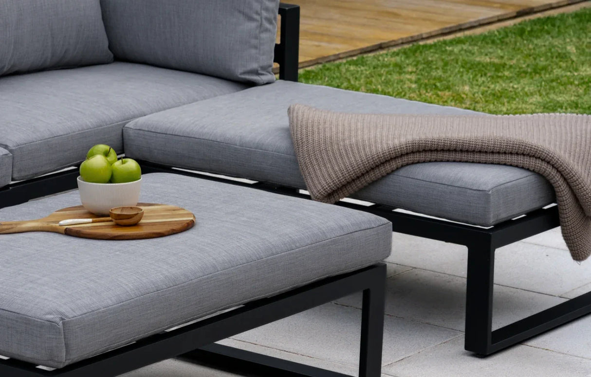MINT Outdoor Santorini Grey 4 Seater Modular Aluminium Lounge Set