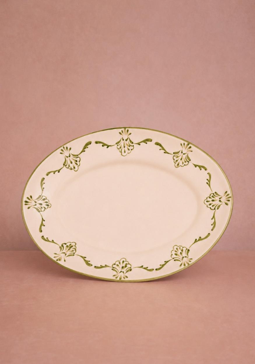 Casa by Josephine Jenno Cara Shell Serving Plate - Green