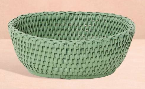 Shop Casa by Josephine Jenno Mayfair Tray Hold All Rattan Basket Green
