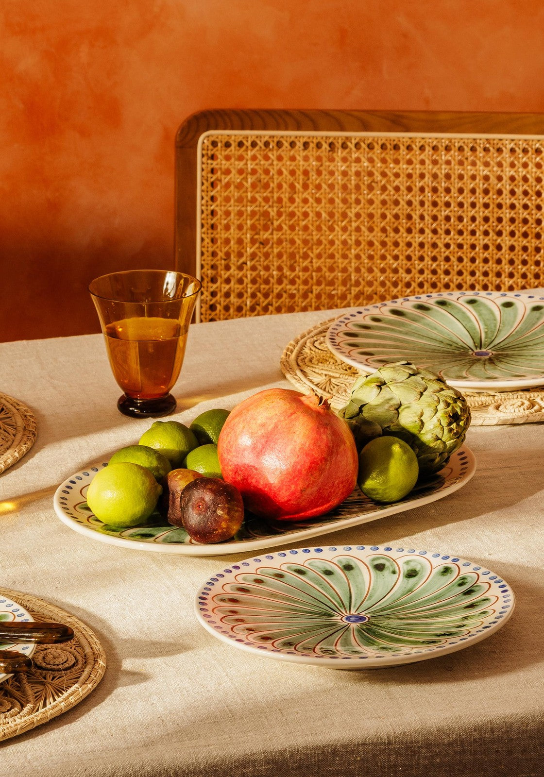 Casa by Josephine Jenno Peacock Serving Plate - Green