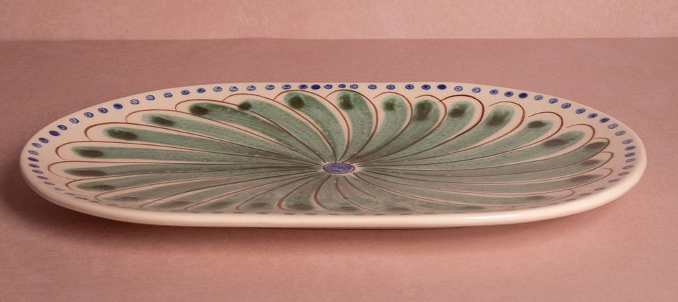 Casa by Josephine Jenno Peacock Serving Plate - Green
