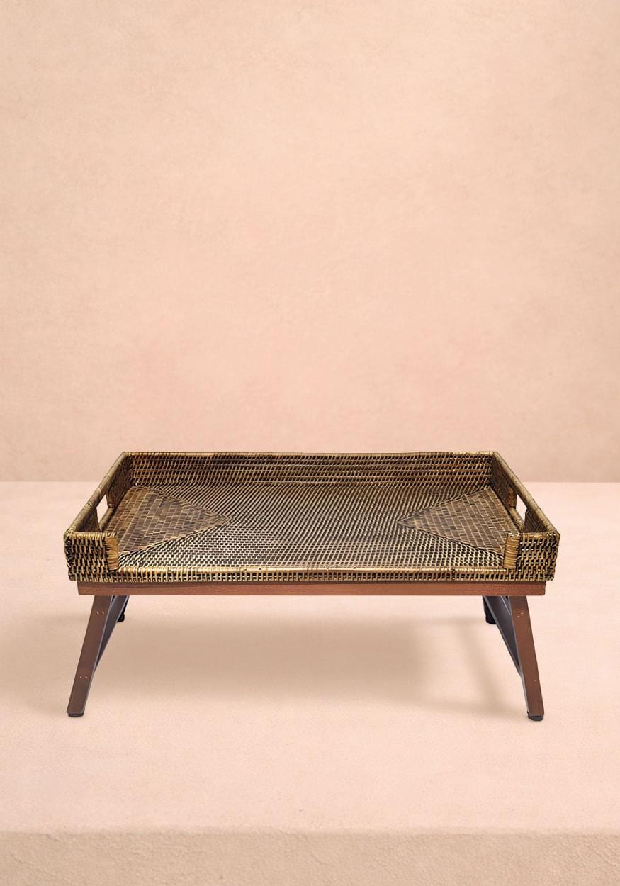 Casa by Josephine Jenno Rattan Breakfast Tray - Brown