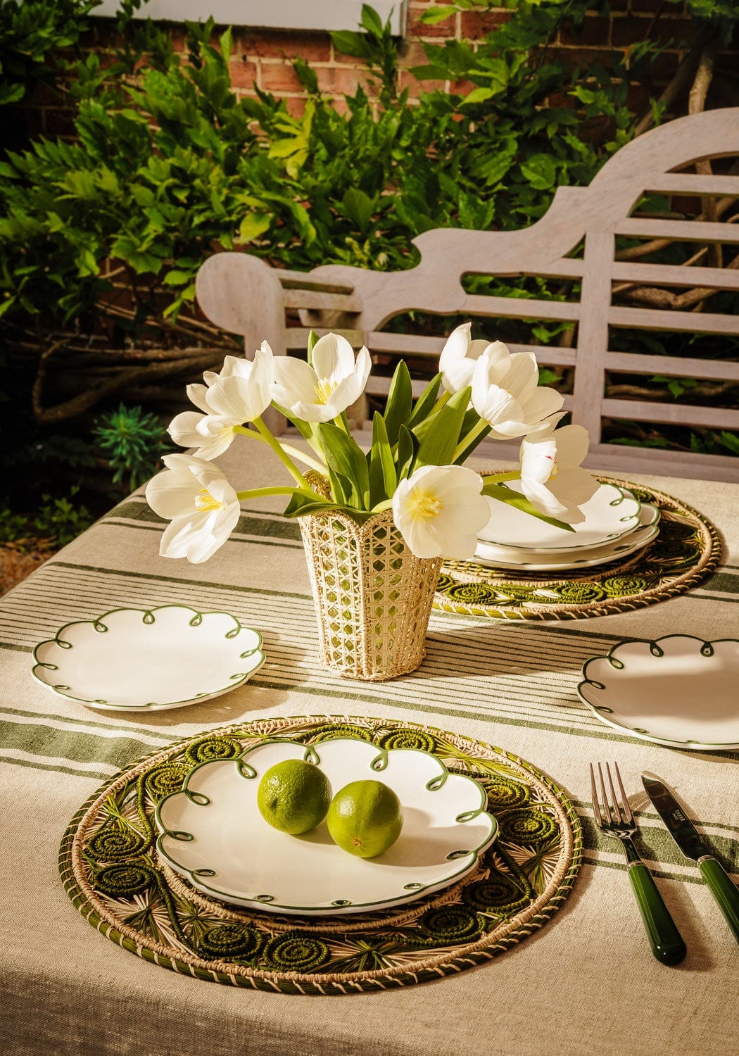 Casa by Josephine Jenno Glorious Green Scalloped Side Plates - Set of 4