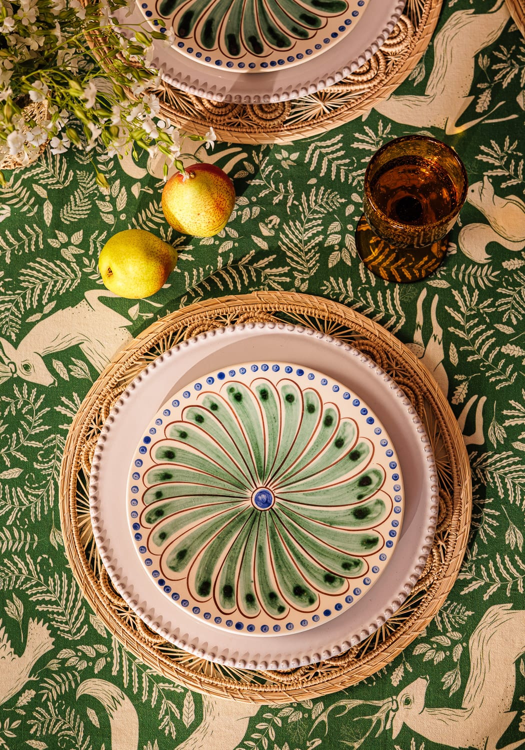 Casa by Josephine Jenno Peacock Side Plate - Green
