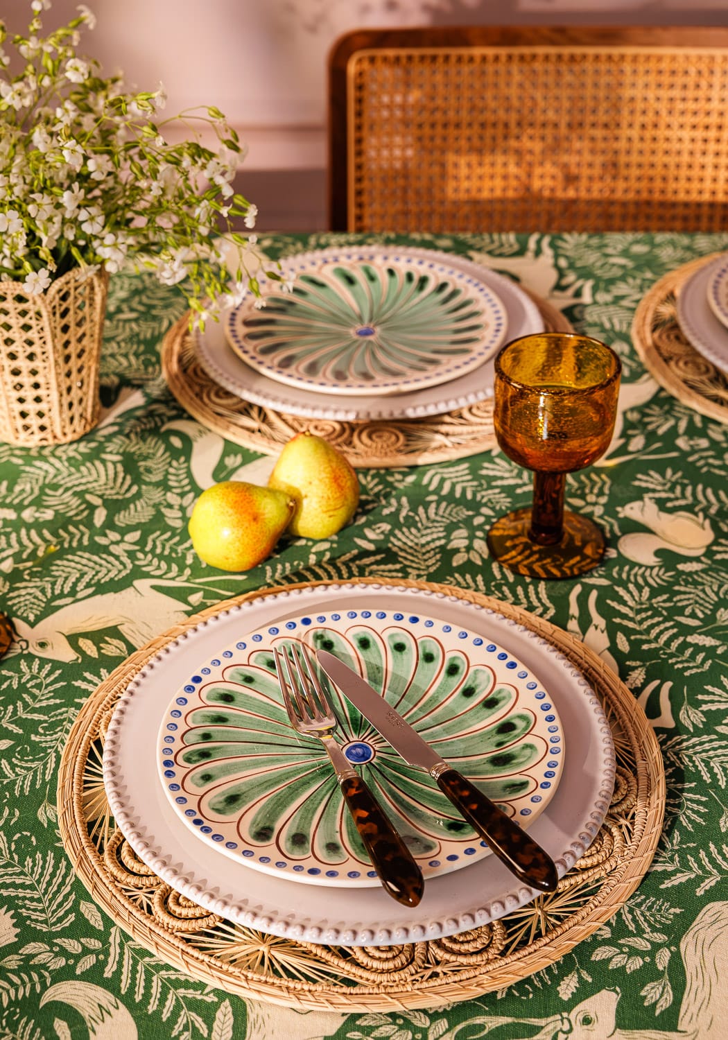 Casa by Josephine Jenno Peacock Side Plate - Green