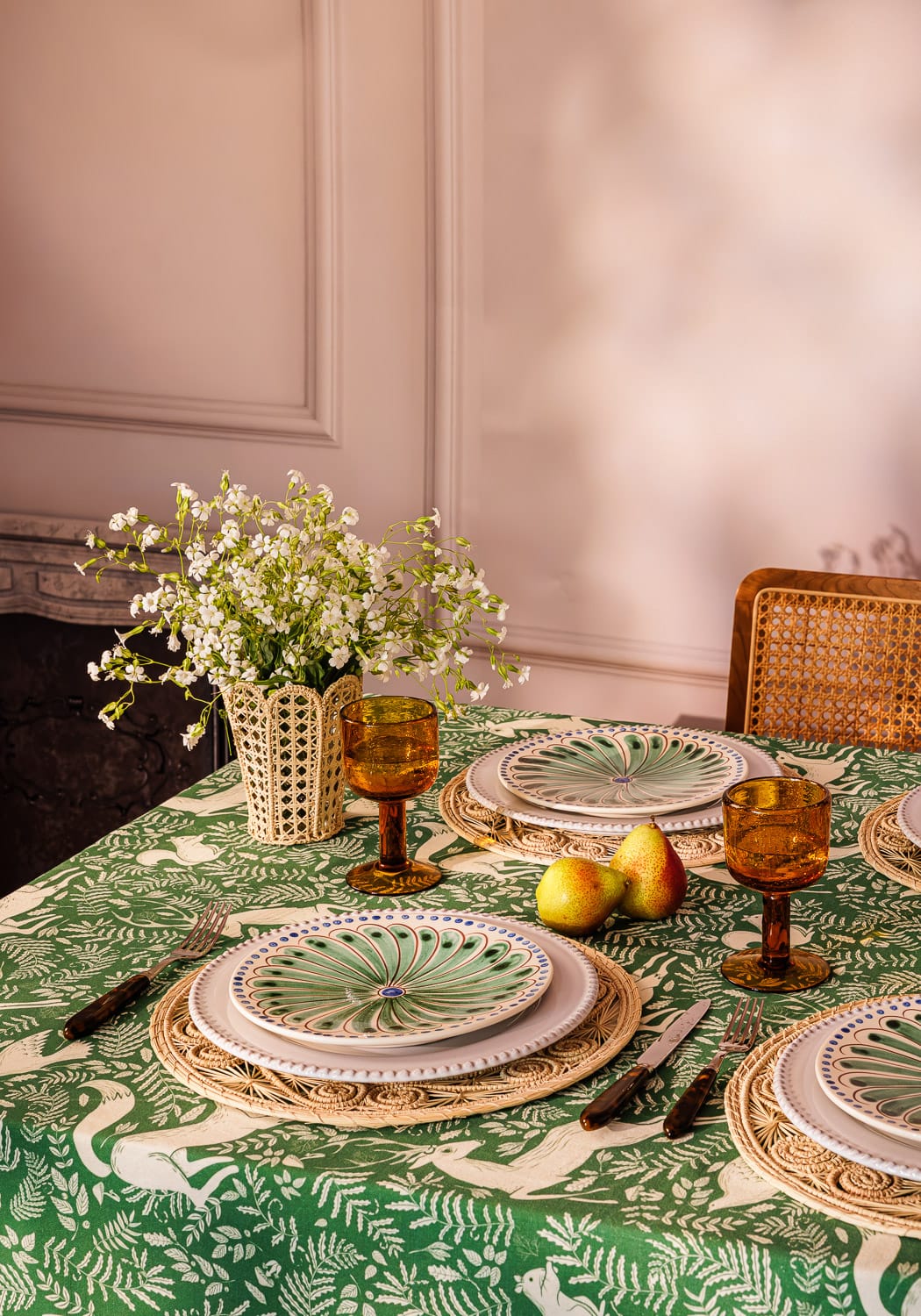 Casa by Josephine Jenno Peacock Side Plate - Green