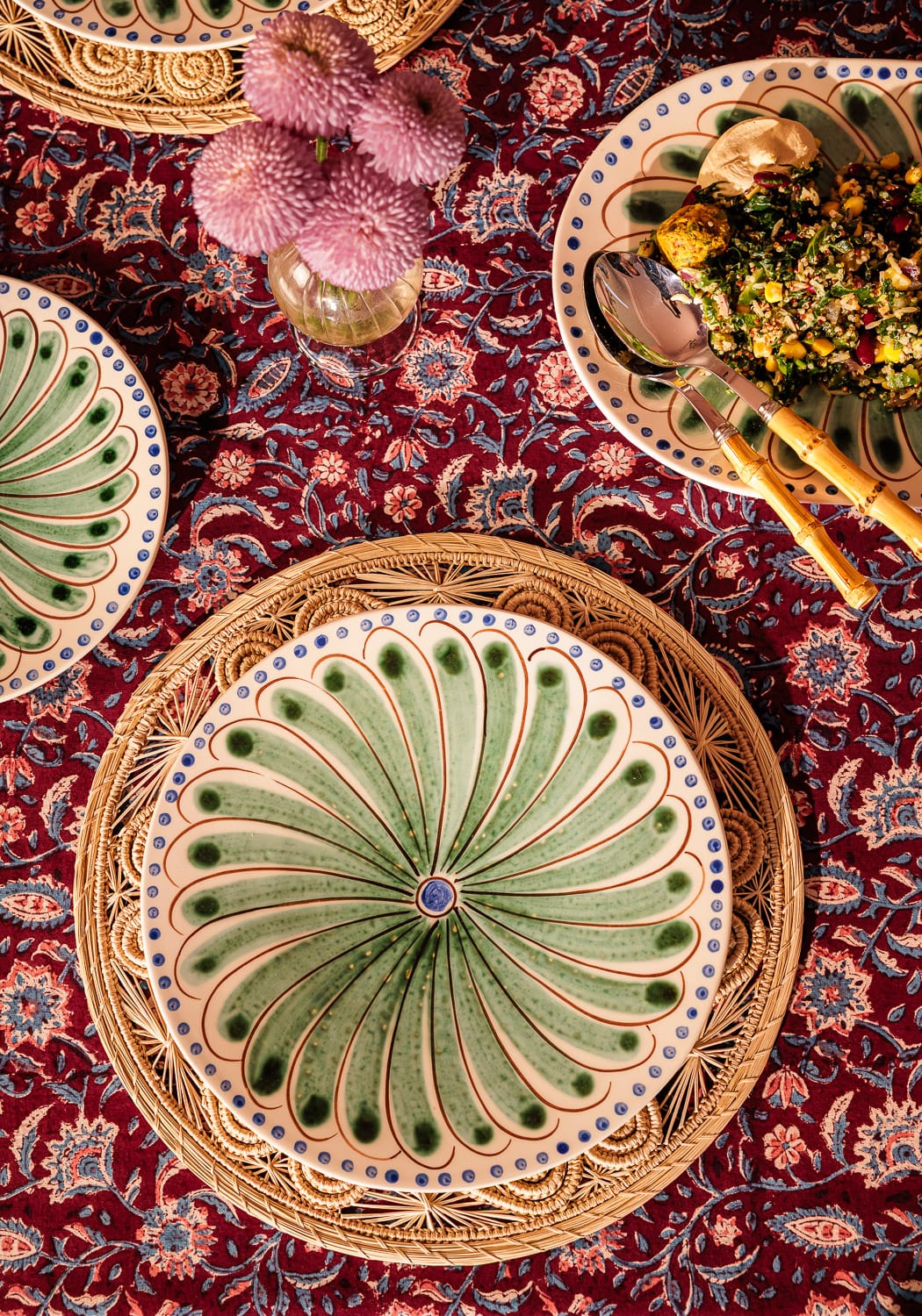 Casa by Josephine Jenno Peacock Side Plate - Green