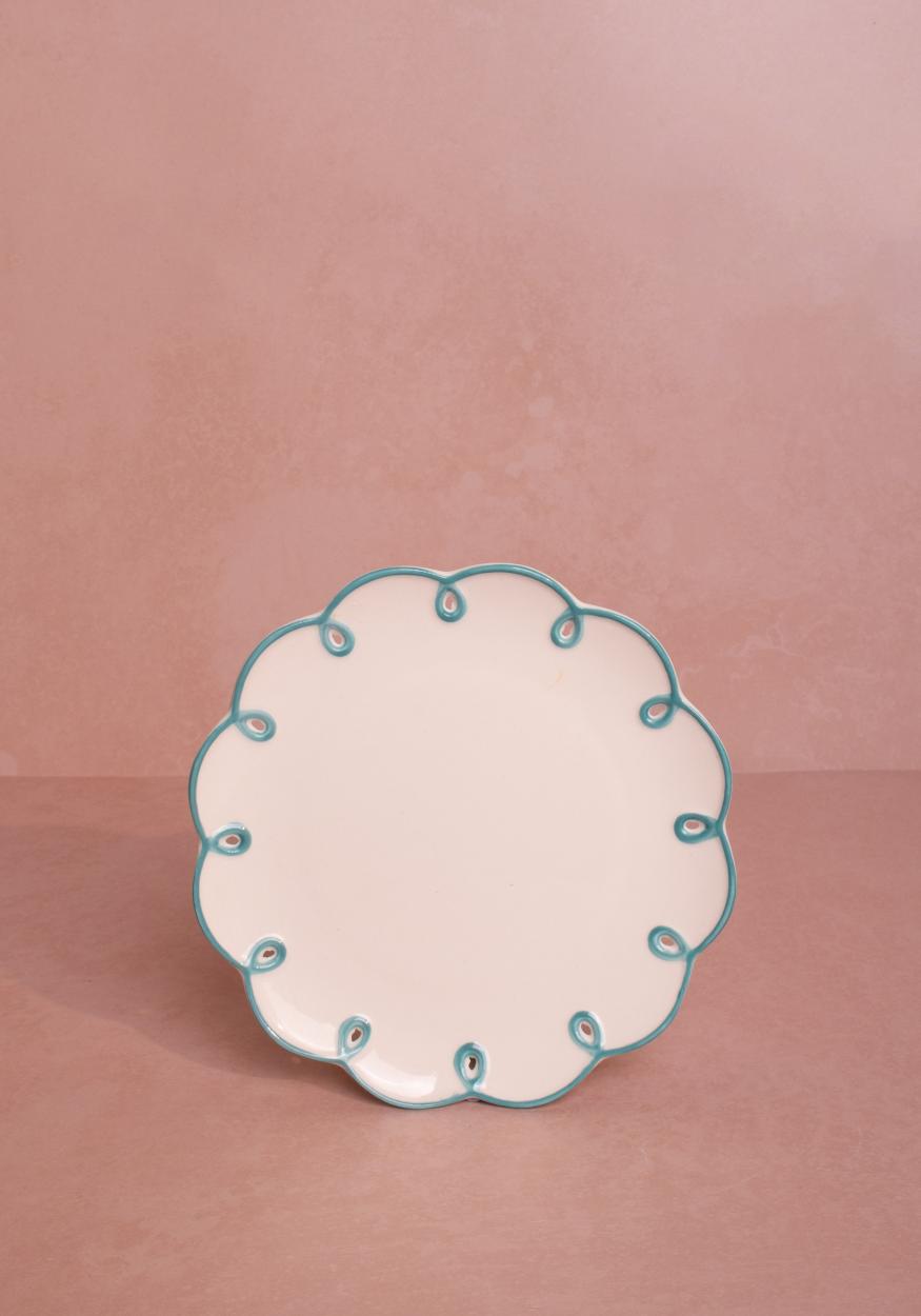Casa by Josephine Jenno Sky Blue Scalloped Side Plates - Set of 4