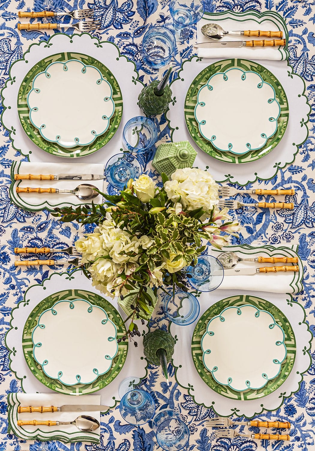 Casa by Josephine Jenno Sky Blue Scalloped Dessert Plate - Set of 4