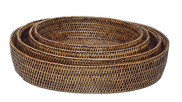 Casa by Josephine Jenno Small Oval Rattan Bowl