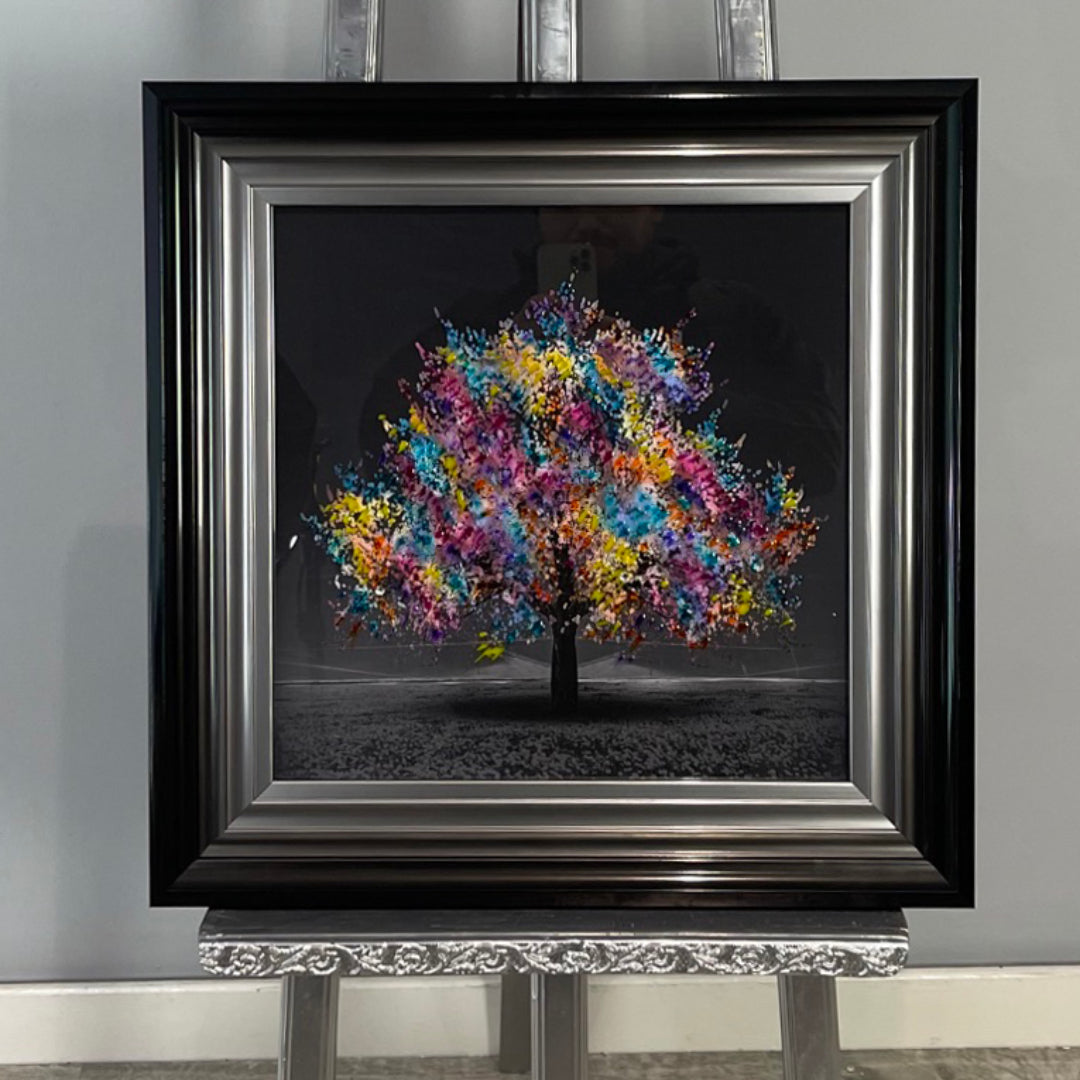 Pagazzi Small Multicolour Tree 40x40 Framed Wall Art