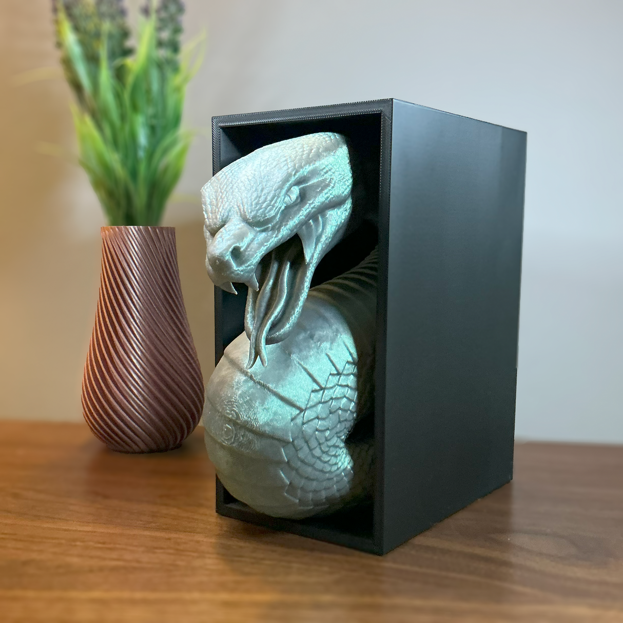 Filamora Studios Slytherin Snake Book Nook Gothic Bookshelf