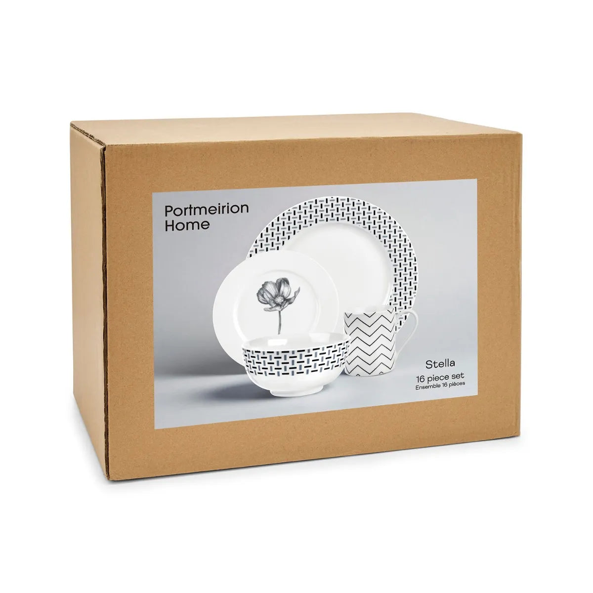 Portmeirion Home 16 Piece Stella Porcelain Dinner Set