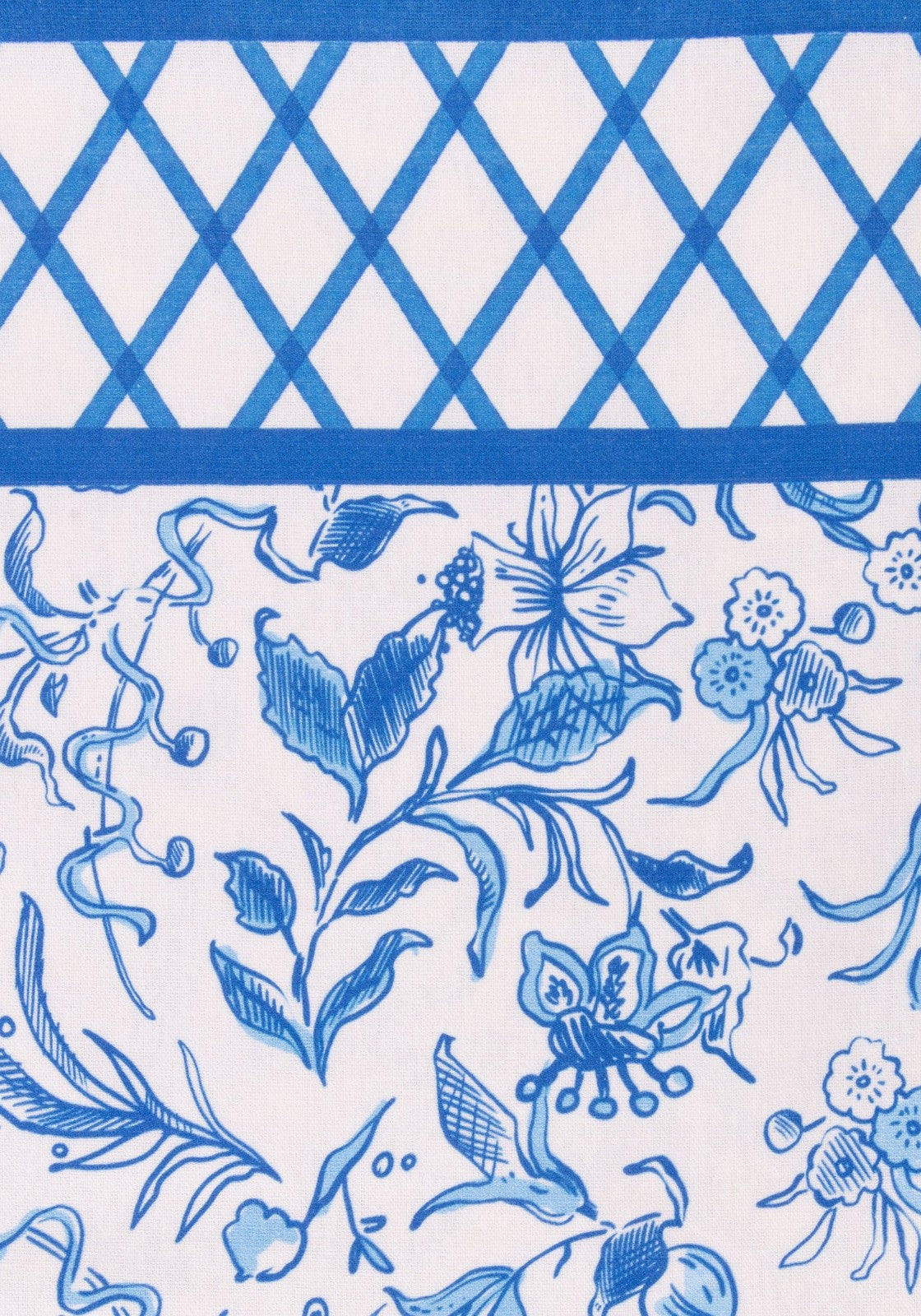 Casa by Josephine Jenno Belgravia Bloom Cotton Tablecloth - Blue