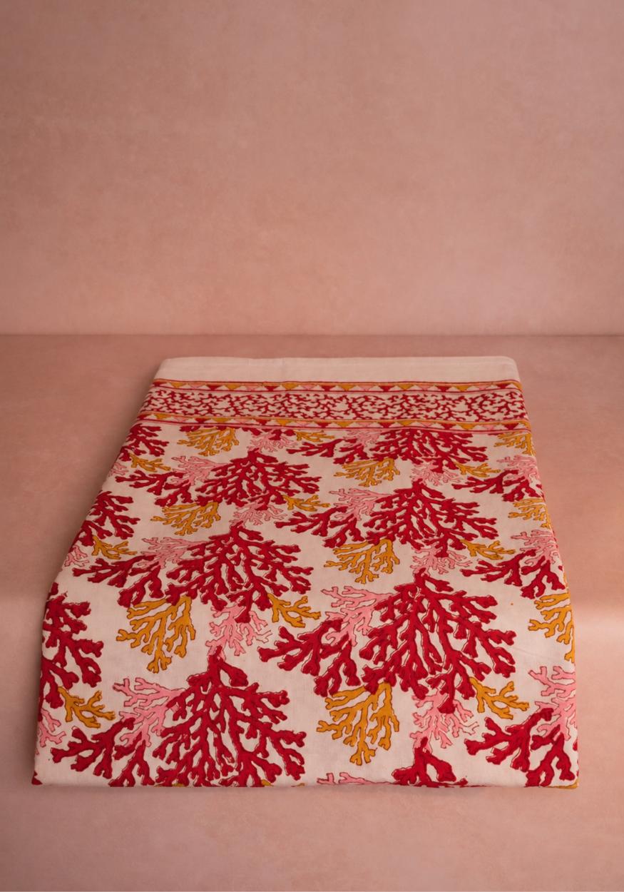 Casa by Josephine Jenno Walton & Co Rose Coral Tablecloth