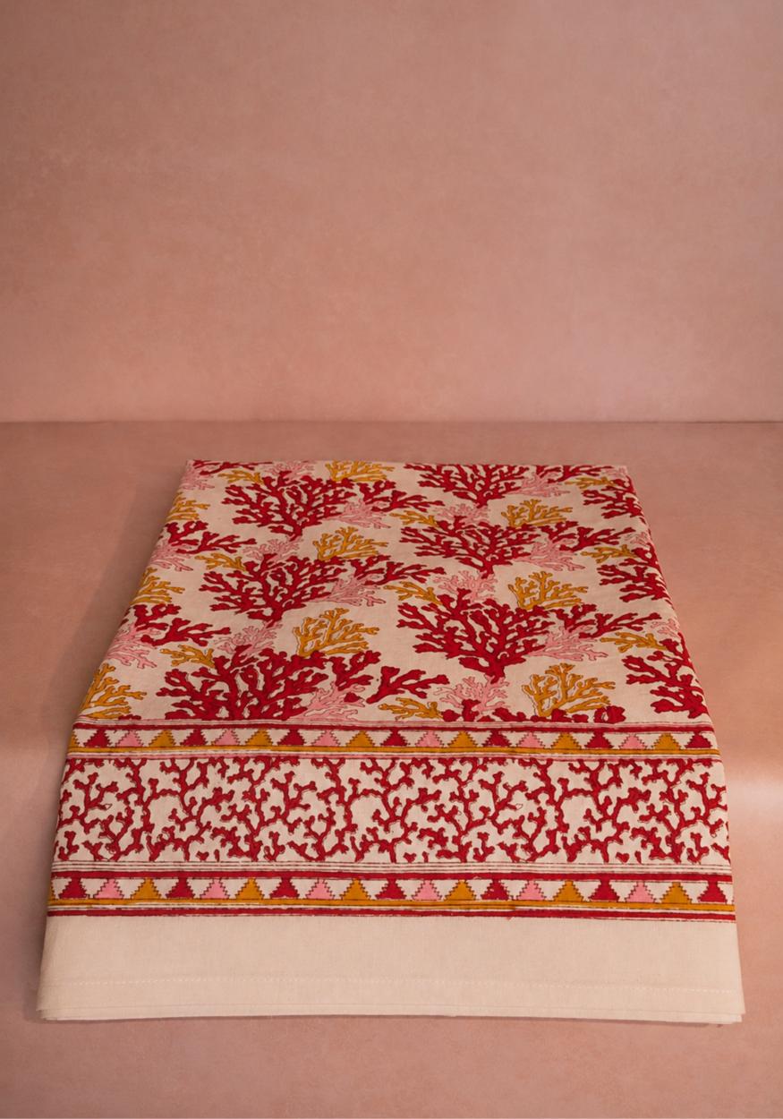 Casa by Josephine Jenno Walton & Co Rose Coral Tablecloth