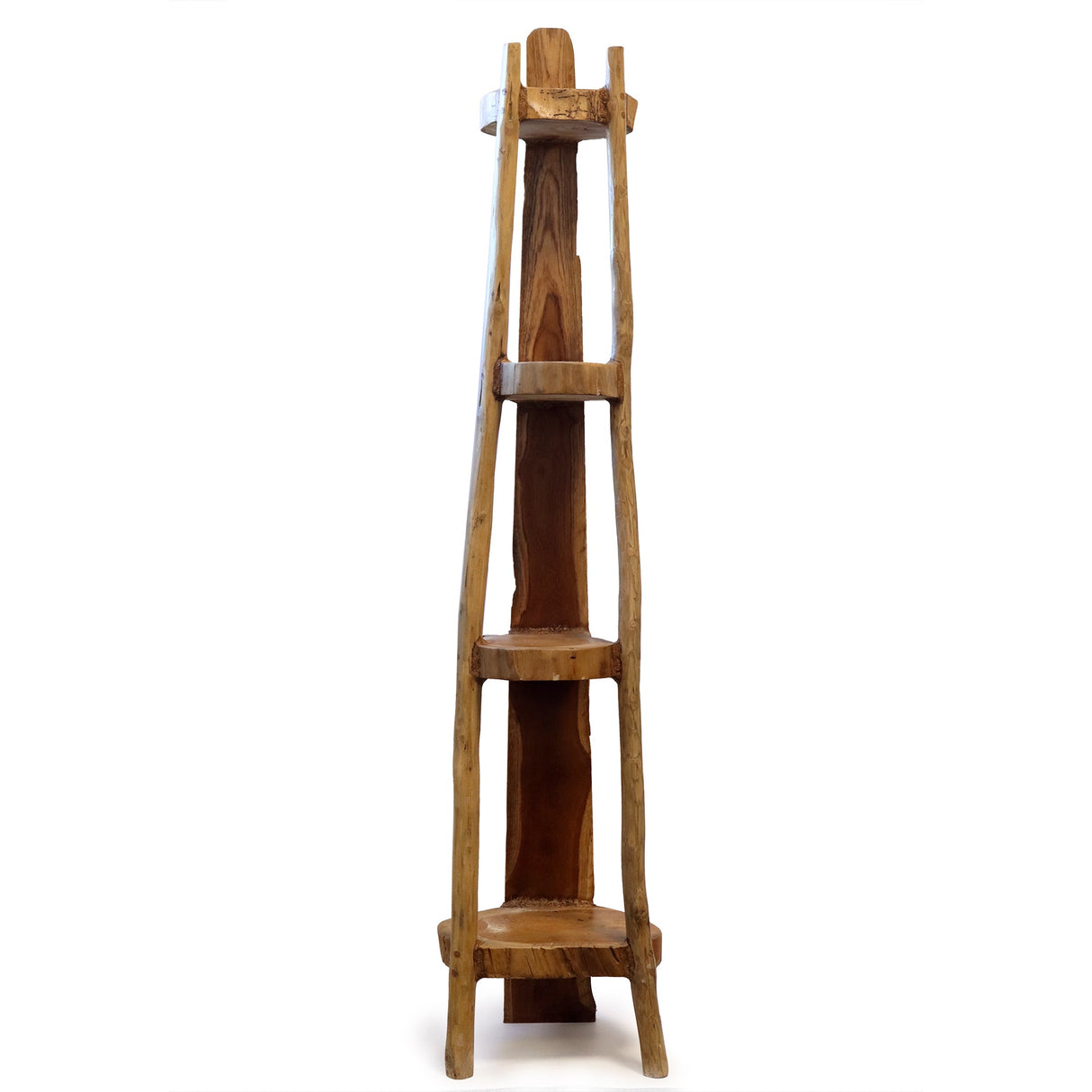 Yorkshire Bonsai Natural Teak Corner Unit 4 Shelves - 135cm
