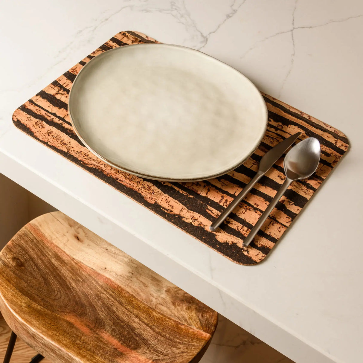 Portuguese Treasures Tiger Design Rectangular Cork Placemats