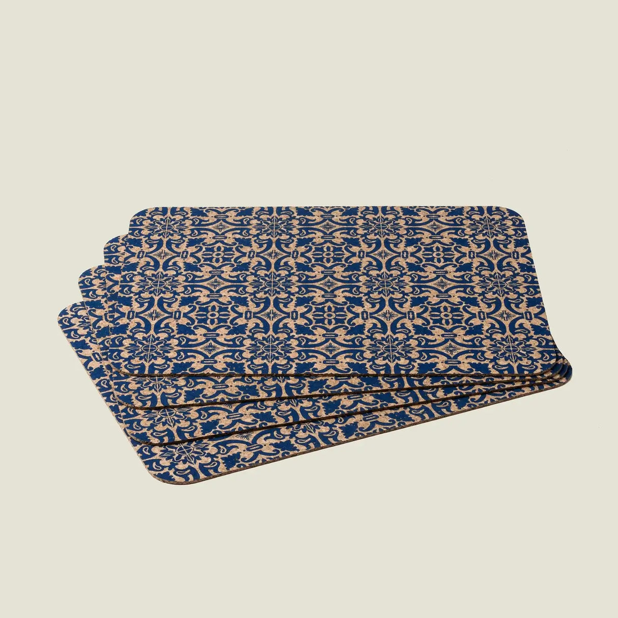 Portuguese Treasures Tile Design Rectangular Cork Placemats