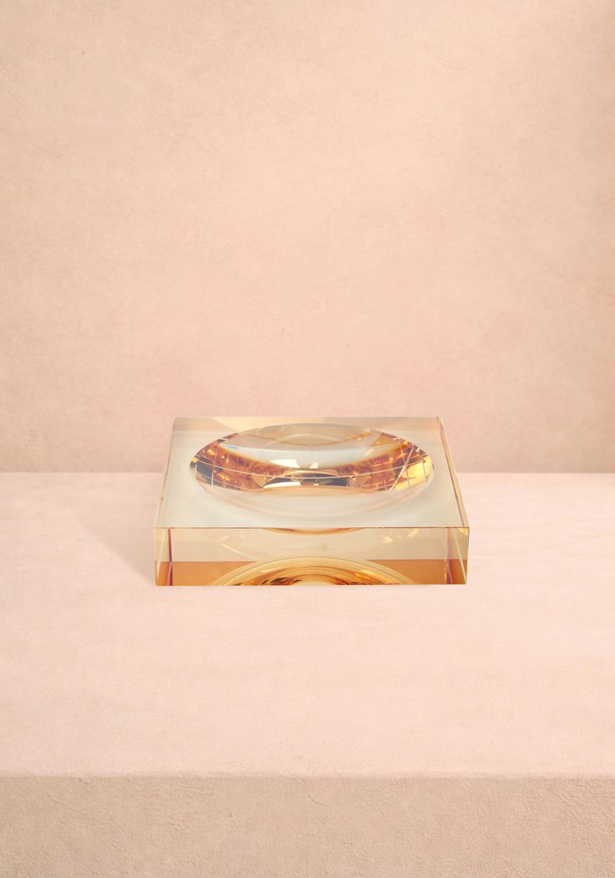 Casa by Josephine Jenno Chelsea Amber Glass Trinket Tray