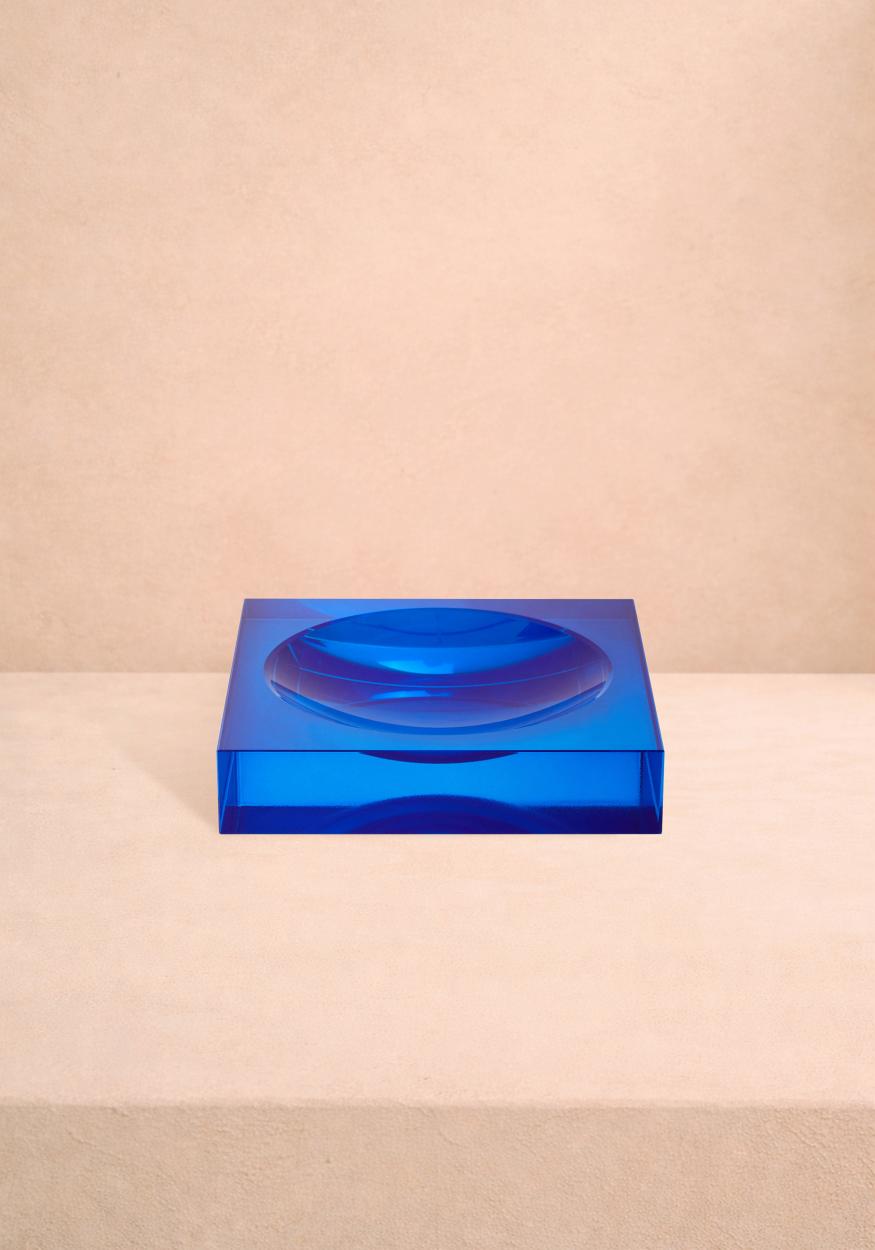 Casa by Josephine Jenno Chelsea Cobalt Glass Trinket Tray - Blue